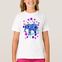 Elefante Coroado com Camisa-T da Bolinhas