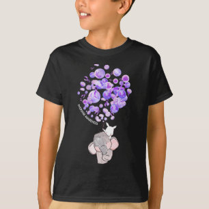 Camiseta Elefante Cortado Explode Roxo-Roxo Sobredosagem