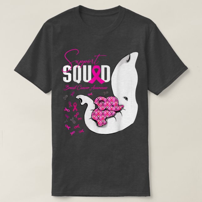 Camiseta Elefante da Esquadra de Suporte à Consciência do C (Frente do Design)