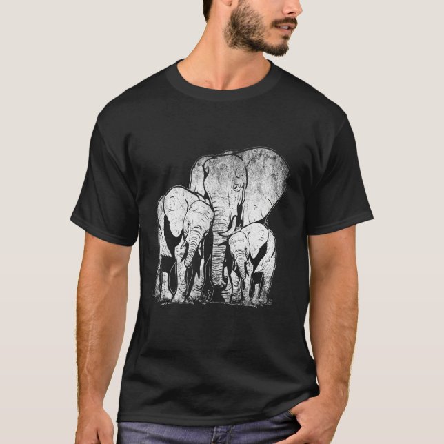 Camiseta Elefante da Família Elefante (Frente)