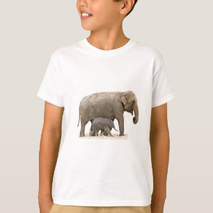 Camiseta Elefante da mãe e do bebê