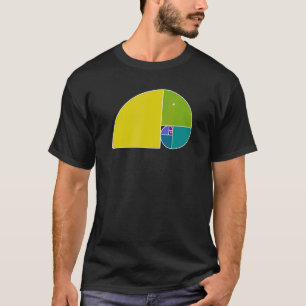 Camiseta Elefante da Proporção Dourada  Espiral de Fibonacc