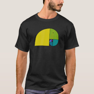 Camiseta Elefante da Proporção Dourada  Espiral de Fibonacc