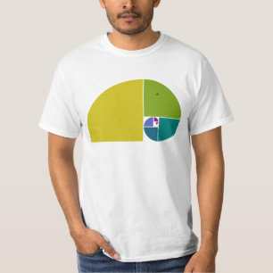 Camiseta Elefante da razão do ouro - Espiral Fibonacci 1
