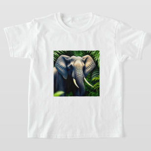 Camiseta Elefante Da Selva Majestosa - Selvagem E Livre