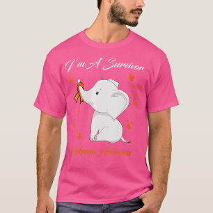 Camiseta Elefante Das Mulheres Im Um Sobrevivente Leucemia 