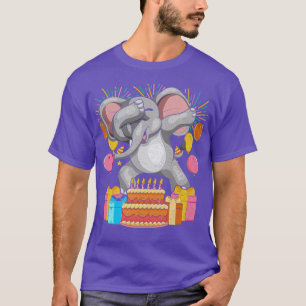Camiseta Elefante de Barragem de aniversário de criança