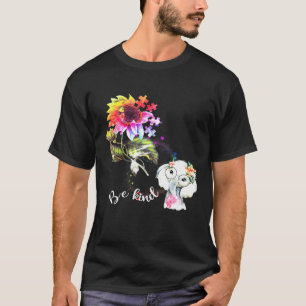 Camiseta Elefante De Bebê Seja Colorido Autismo De Girassol