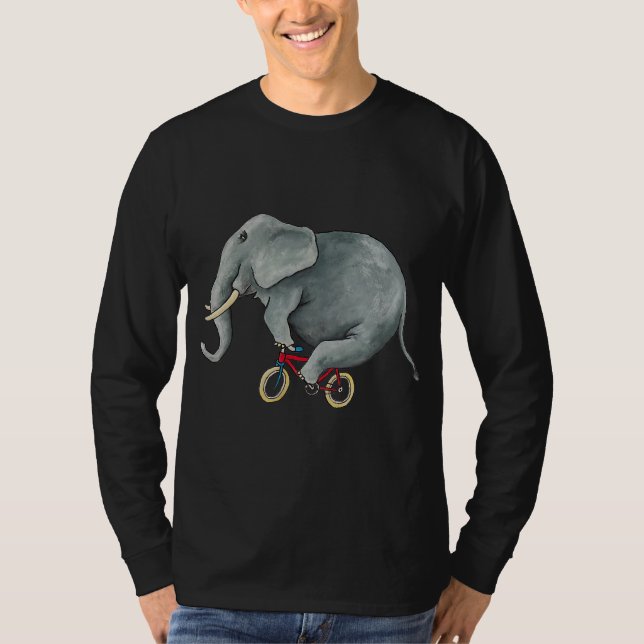 Camiseta Elefante De Bicicleta De Elefante Cuja Bicicleta D (Frente)