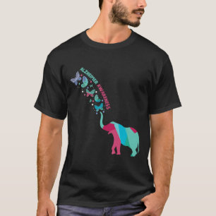 Camiseta Elefante De Borboleta Para Perturbação Do Doente