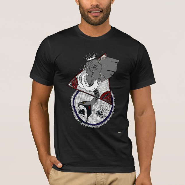 Camiseta Elefante de Bull com tronco do cobra (Frente)
