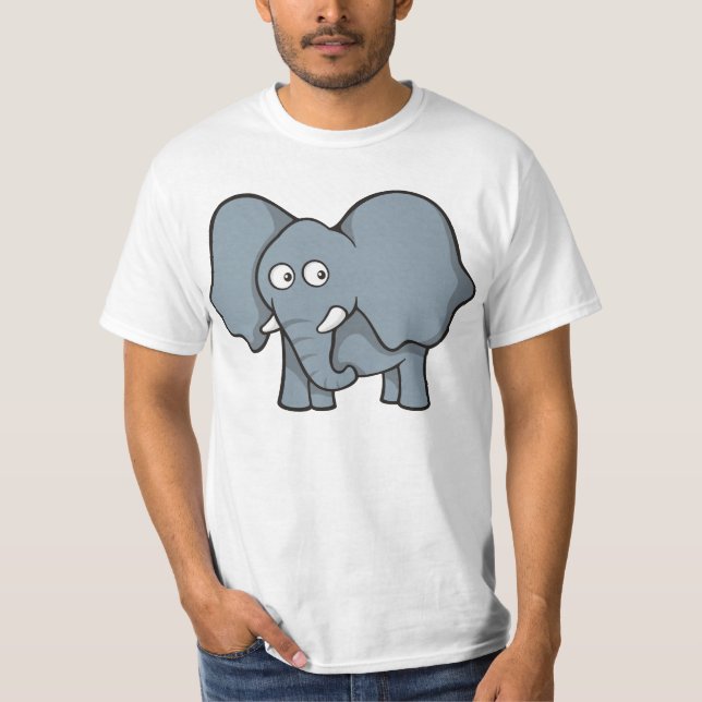 Camiseta Elefante de cinza (Frente)