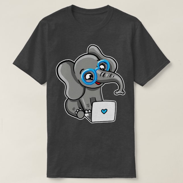 Camiseta Elefante de codificação (Frente do Design)