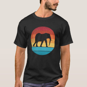 Camiseta Elefante de colheita retrógrada e animal fofo