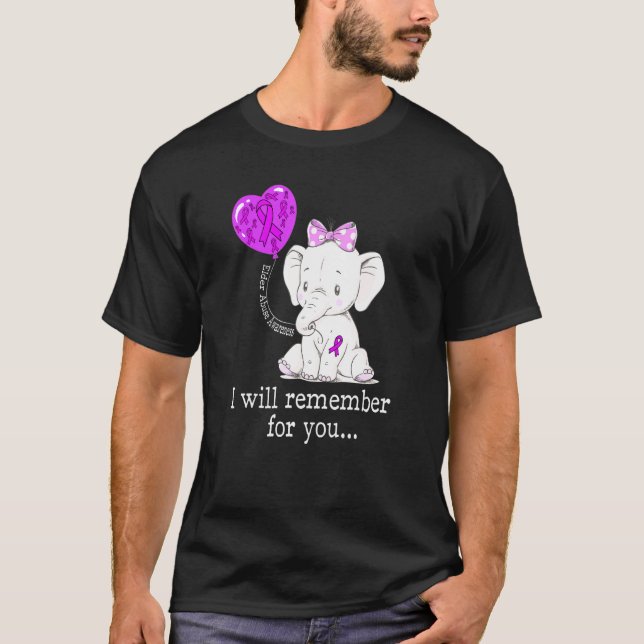 Camiseta Elefante de consciência de abuso de idosos (Frente)