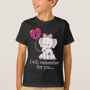 Camiseta Elefante de consciência para doenças cardíacas