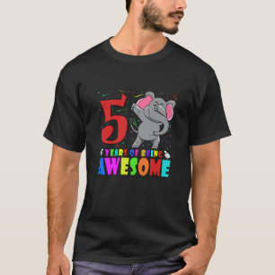 Camiseta Elefante De Dabbing De Festa de aniversário Para 