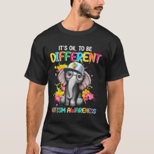 Camiseta Elefante De Sensibilização Autismo Flor Está Tudo 