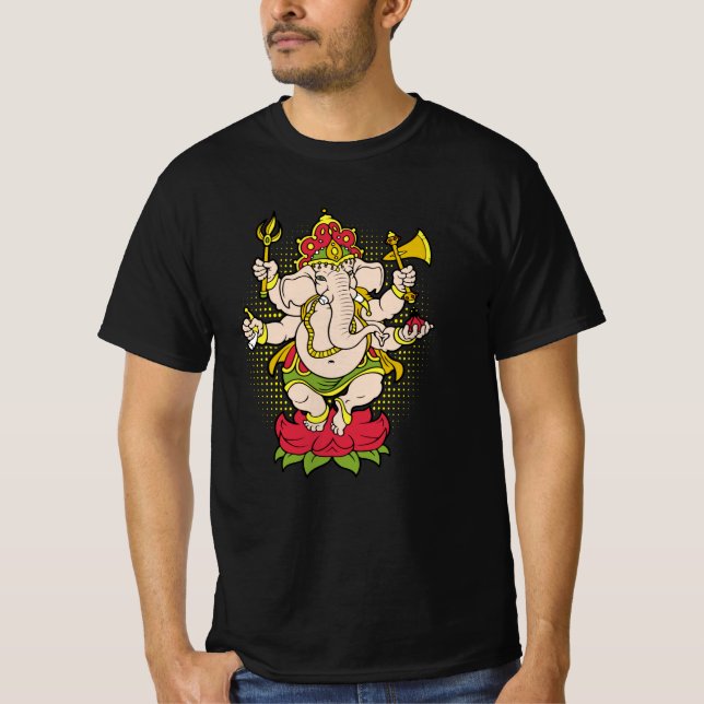 Camiseta Elefante Deus Ganesha Hindu Ganesh (Frente)