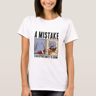 Camiseta Elefante Divertido Um Erro É Uma Oportunidade Para