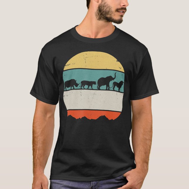 Camiseta Elefante Do Leão Rhino Da África | Presente de ani (Frente)