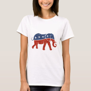 Camiseta elefante do republicano do brilho