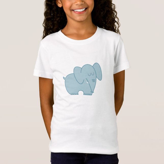 Camiseta Elefante Doce (Azul) (Frente)