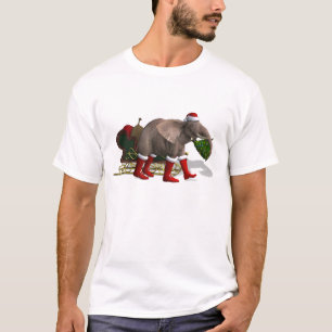 Camiseta Elefante doce de Papai Noel