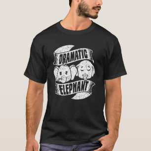 Camiseta Elefante Dramático Para Homens Animais Selvagens 1