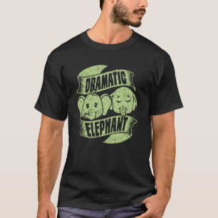 Camiseta Elefante Dramático Para Homens Animais Selvagens 2