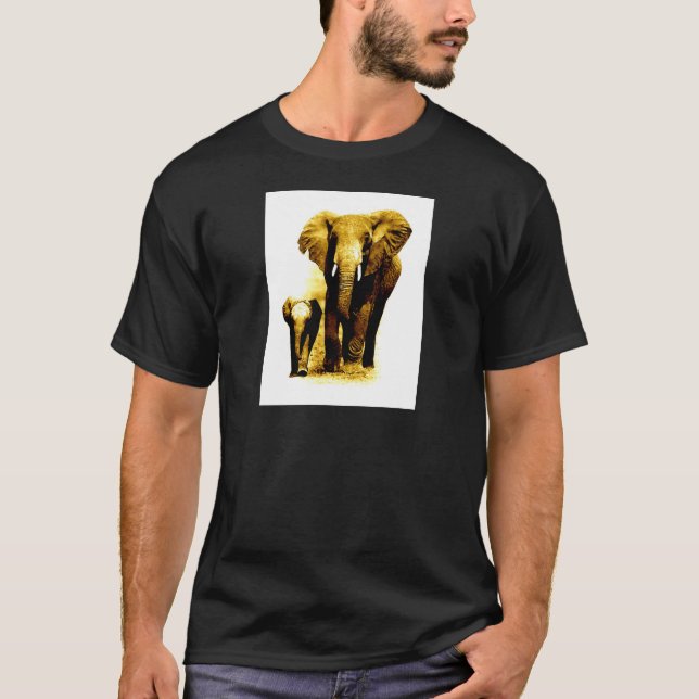 Camiseta Elefante e Elefante para Bebês (Frente)