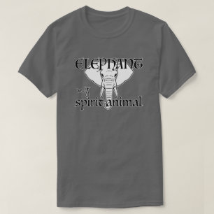 Camiseta Elefante é meu animal espiritual Força Sabedoria