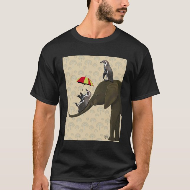 Camiseta Elefante e pinguins (Frente)