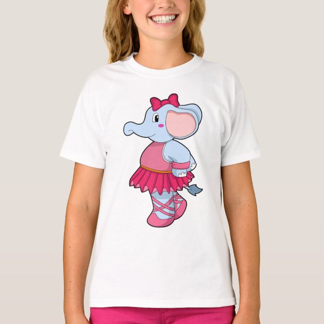 Camiseta Elefante em Balé com saia (Frente)