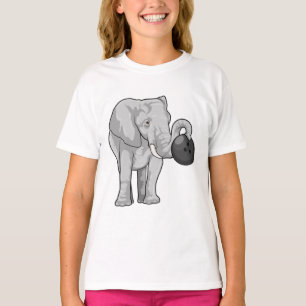 Camiseta Elefante em Boliches com Bola de boliche