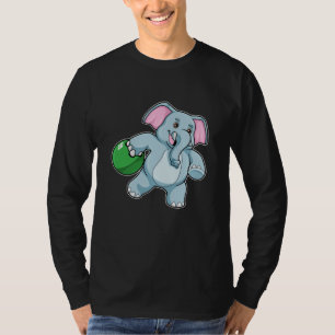 Camiseta Elefante em Boliches com Bola de boliche