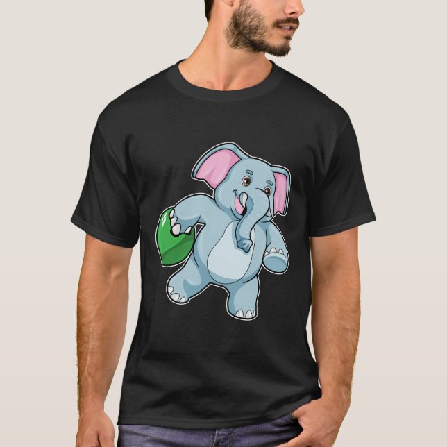 Camiseta Elefante em Boliches com Bola de boliche (Frente)