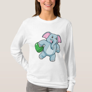 Camiseta Elefante em Boliches com Bola de boliche