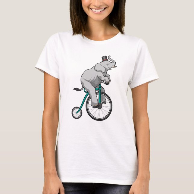 Camiseta Elefante em Circo com Bicicleta (Frente)