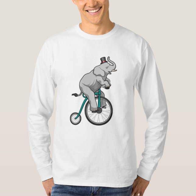 Camiseta Elefante em Circo com Bicicleta (Frente)