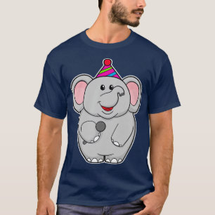 Camiseta Elefante em Festa com Microfone