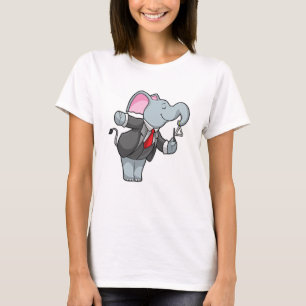 Camiseta Elefante em Música com Triângulo