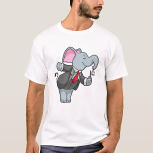 Camiseta Elefante em Música com Triângulo