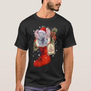 Camiseta Elefante Em Papais noeis Xmas Da Árvore De Natal D