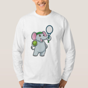 Camiseta Elefante em Tênis com raquete Tênis
