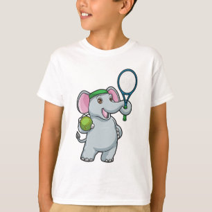 Camiseta Elefante em Tênis com raquete Tênis