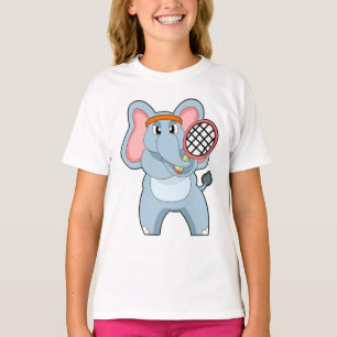 Camiseta Elefante em Tênis com raquete Tênis