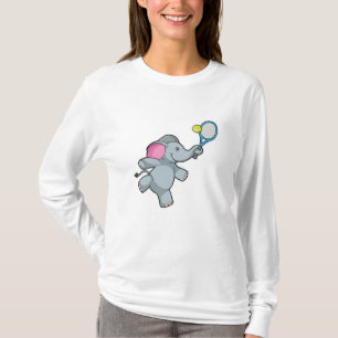 Camiseta Elefante em Tênis com raquete Tênis
