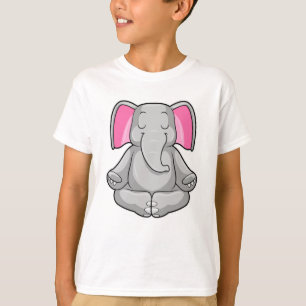 Camiseta Elefante em Yoga em pernas cruzadas
