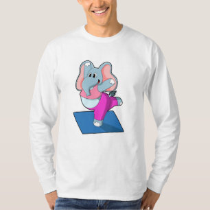 Camiseta Elefante em Yoga Stretching